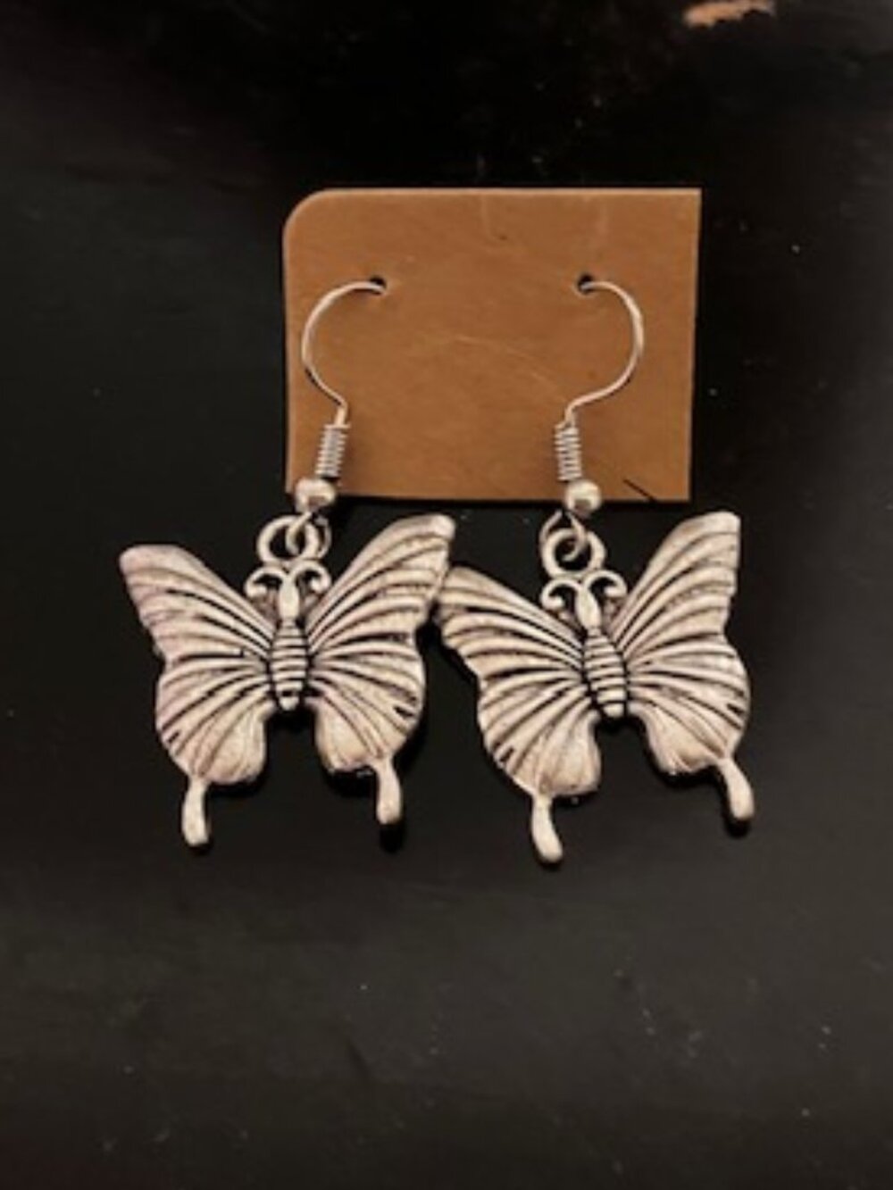 Silver Butterfly Earrings NWT